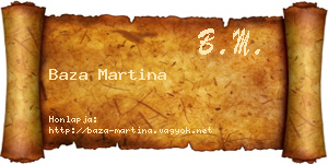 Baza Martina névjegykártya